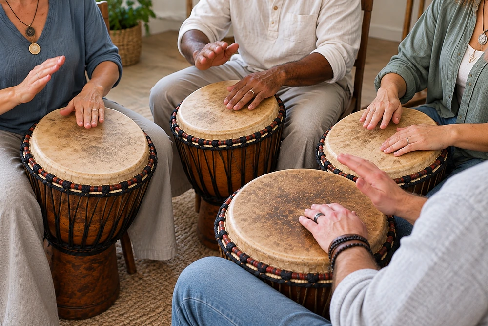 Percussie workshop groep